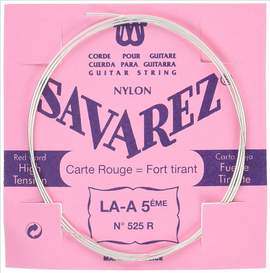 Savarez 525r (red) Nylon Wound 5th.strng