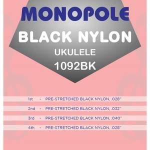 Monopole 1092bk Ukulele Black Nylon Set