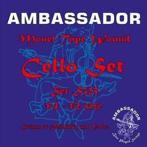 Ambassador Monel S326 1/2 Size Cello Set