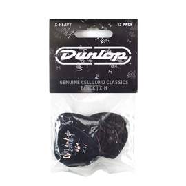 Jim Dunlop Celluloid Blk X-hvy Pl Pk Of 12