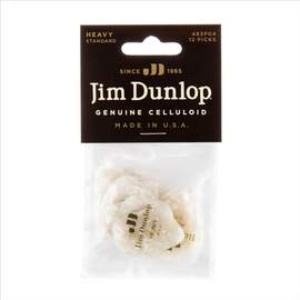 Jim Dunlop Celluloid Wht Pearld Hvy Pl Pk Of 12