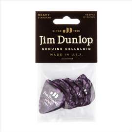 Jim Dunlop Celluloid Purple Hvy Pl Pk Of 12