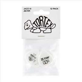 Jim Dunlop Tortex .88 Jazz White Pl Pk 12