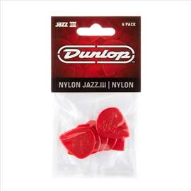 Jim Dunlop Nylon Jazz 3 Red Pl Pk Of 6