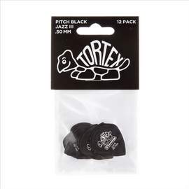 Jim Dunlop Tortex 0.50 Pitch Blk Jazz Pl Pk Of 12