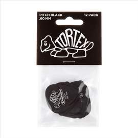 Jim Dunlop Tortex 0.60 Pitch Black Pl Pk Of 12