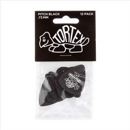 Jim Dunlop Tortex 0.73 Pitch Black Pl Pk Of 12