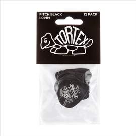 Jim Dunlop Tortex 1.0 Pitch Black Pl Pk Of 12