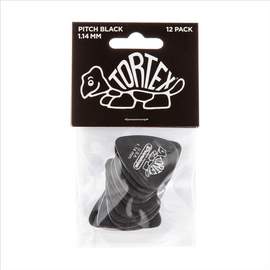 Jim Dunlop Tortex 1.14 Pitch Black Pl Pk Of 12
