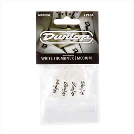 Jim Dunlop 9002p Wht Med Thumbpick Pl Pk Of 4