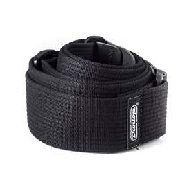 Jim Dunlop Ribbed Cotton Strap Black