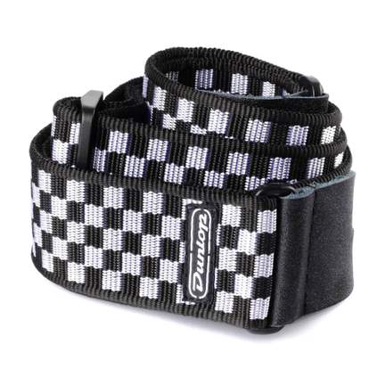 Jim Dunlop Black & White Check Strap