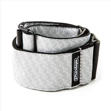 Jim Dunlop Jacquard Cube Hatch Light Grey Strap