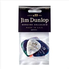 Jim Dunlop Variety Players Pak Celluloid Med P/pk 12