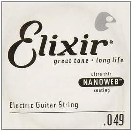 Elixir Single Electric Guitar String Nanoweb (.049)
