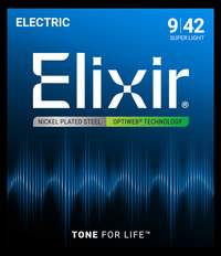 Elixir Electric Guitar Strings Optiweb Super Light (.009-.042)