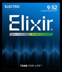 Elixir 7-String Electric Guitar Strings Optiweb Super Light (.009-.052)