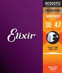 Elixir E16152 Nano Pb Acoust 010-047 12-string Lt