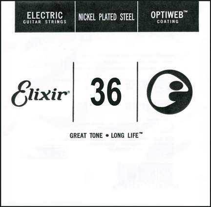 Elixir Single Electric Guitar String Optiweb (.036)

