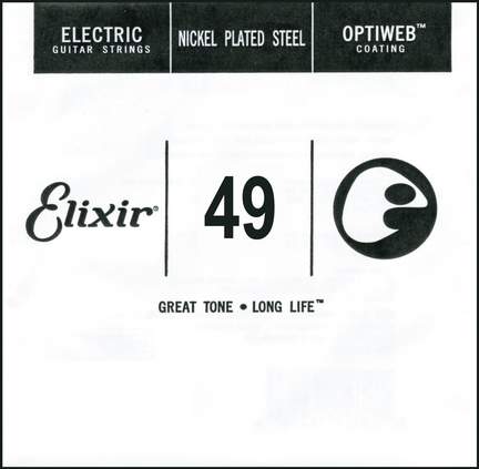 Elixir Single Electric Guitar String Optiweb (.049)

