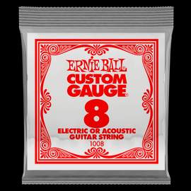 Ernie Ball: Plain Steel - Electric/Acoustic Single String .008