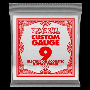 Ernie Ball: Plain Steel - Electric/Acoustic Single String .009