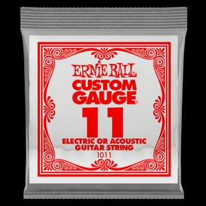 Ernie Ball: Plain Steel - Electric/Acoustic Single String .011