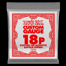 Ernie Ball: Plain Steel - Electric/Acoustic Single String .018