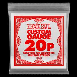 Ernie Ball: Plain Steel - Electric/Acoustic Single String .020