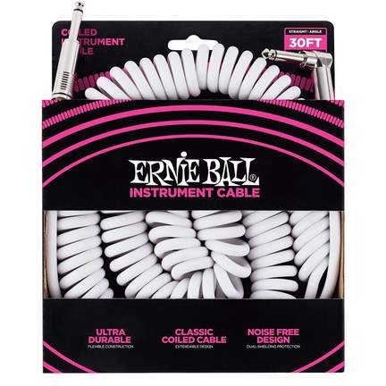 Ernie Ball Coil Cable Sa White 30ft
