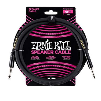 Ernie Ball 6ft Strt-strt Speaker Cable Black
