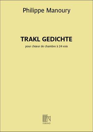 Philippe Manoury: Trackl Gedichte