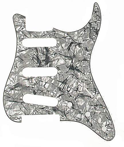 Guitar Scratchplate SC,  Plastic, Black Pearloid