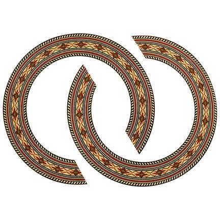 Guitar Rosette Transfer Type, Sheet Of 2