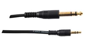 Kinsman Standard Soundcard Cable ~ 3.5mm Stereo/6.35mm Stereo ~ 10ft/3m
