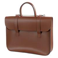 Oxford Traditional leather music case - Chestnut brown