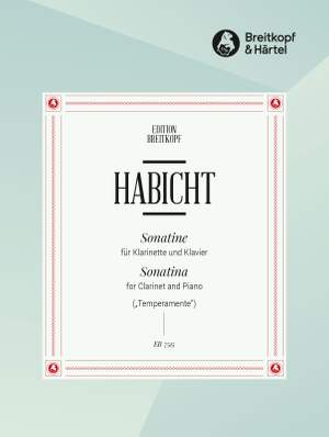 Günter Habicht: Sonatina for Clarinet and Piano “Temperamente” Product Image