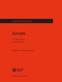 Marbe, Myriam: Sonata