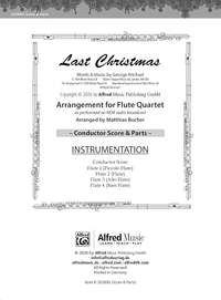 Bucher, Matthias: Last Christmas for Flute Quartet