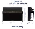 Yamaha Digital Piano CLP-785PE Polished Ebony (Ex-Display Model) Product Image