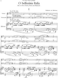 Waldemar von Baußnern: O bellissima Italia! Trio in G for violin, cello and piano
