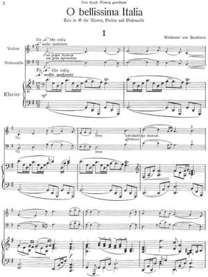 Waldemar von Baußnern: O bellissima Italia! Trio in G for violin, cello and piano