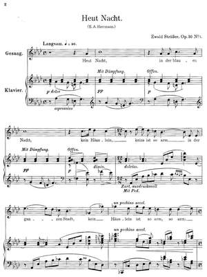 Straesser, Ewald: Vier Lieder op. 30 for high voice and piano