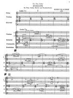 Blacher, Boris: Dialog (Dialogue) for flute, violin, piano, and string orchestra Product Image