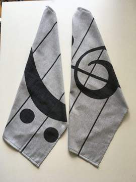 Dish/Tea Towel Pack Of 2 Clef Design