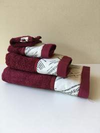 Towel set bordeaux Opera - 4 pcs