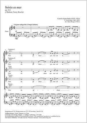 Camille Saint-Saëns: Soirée en mer Op. 13,1