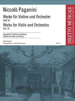 Paganini, N: Works for Violin and Orchestra Vol. 3 Vol. 3