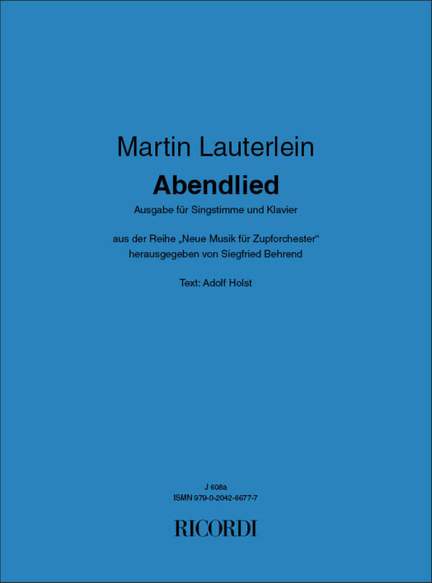 Martin Lauterlein: Abendlied