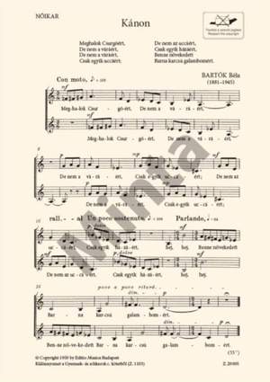 Bartok, Bela: Kanon